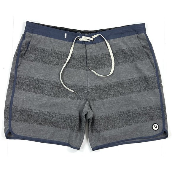 Vuori Other - Vuori Mens Size 38 Cruise Board Shorts Performance 4 Way Stretch Gray Stripe